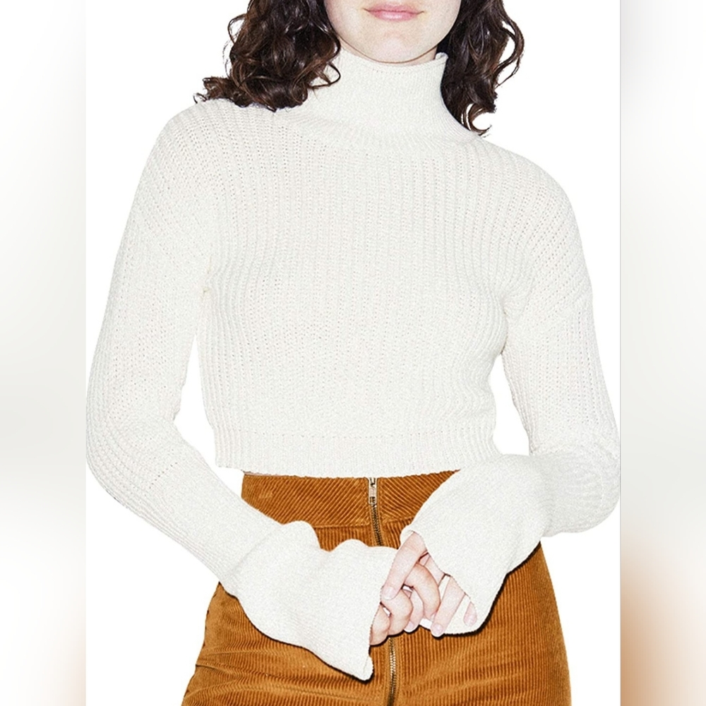 AMERICA APPAREL Cropped Fisherman Sweater
